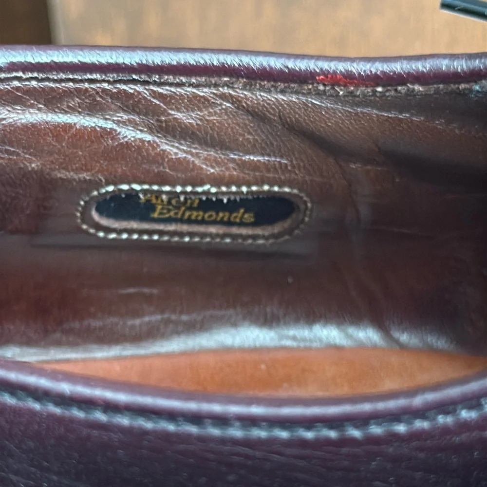 Allen Edmonds Brandywood Split Toe Deep Oxblood Brown Tie Shoe size 10